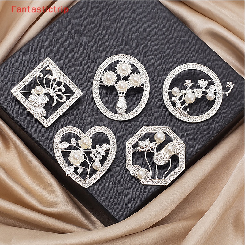 Ghim Cài Áo Hình Hoa Đính Ngọc Trai Nhân Tạo Thời Trang Cho Nữ