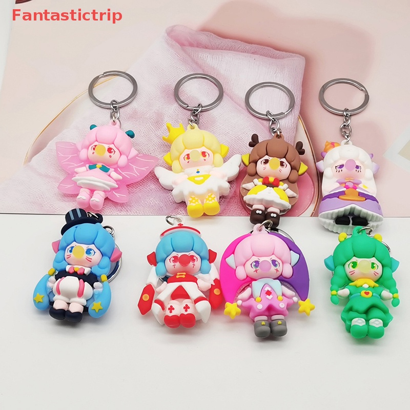 [Fantastictrip] Móc Khóa Búp Bê Yêu Tinh Bằng PVC Dễ Thương Trang Trí Túi Xách Mới