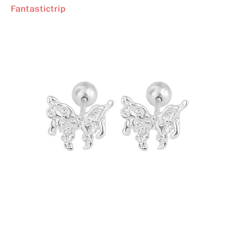 1 Đôi Bông Tai Hình Bướm Xoắn Ốc Thời Trang Dành Cho Nữ