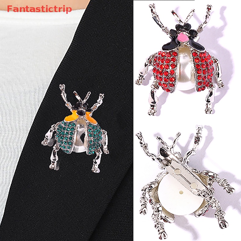 Ghim Cài Áo Hình Bọ Cánh Cứng Đính Đá Nhân Tạo Thời Trang