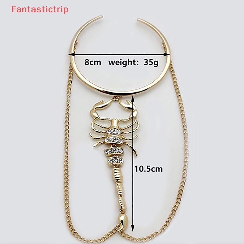 [Fantastictrip] Vòng Đeo Tay Hình Bọ Cạp Đính Đá Phong Cách Retro Dành Cho Nữ Mới