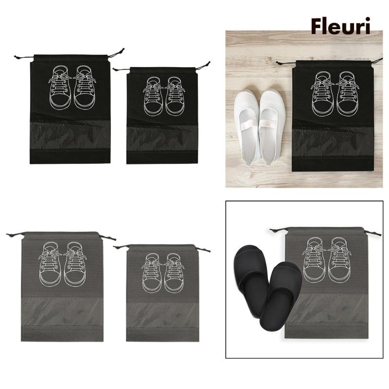 Vỏ Bọc Giày Bằng Vải Không Dệt Có Dây Rút Chống Bụi Tiện Lợi