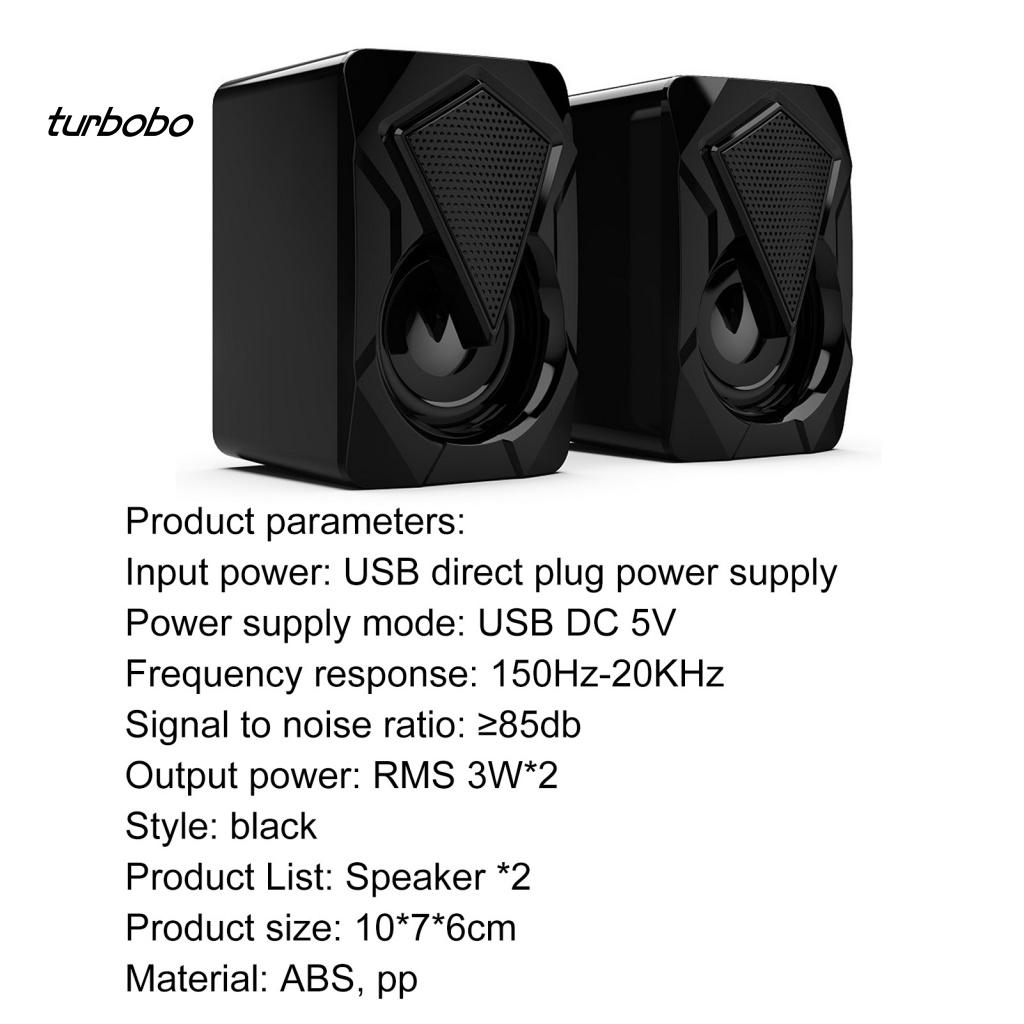 Set 2 Loa Âm Thanh Subwoofer Cổng USB Dành Cho Văn Phòng / Nhà Cửa