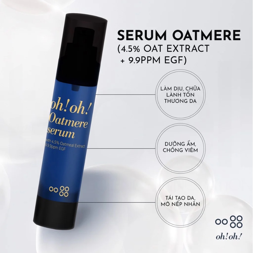 Tinh Chất Tế Bào Gốc, Tái Tạo Da oh!oh! Oatmere Serum làm dịu và chữa lành các tổn thương trên da chuyên sâu 25ml