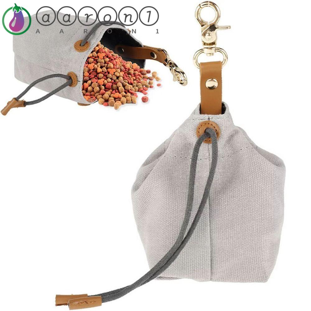 Aaron1 Túi Canvas Dây Rút Mềm Mại Đựng Thức Ăn Vặt Cho Cún Cưng Đi Dạo Ngoài Trời 2023