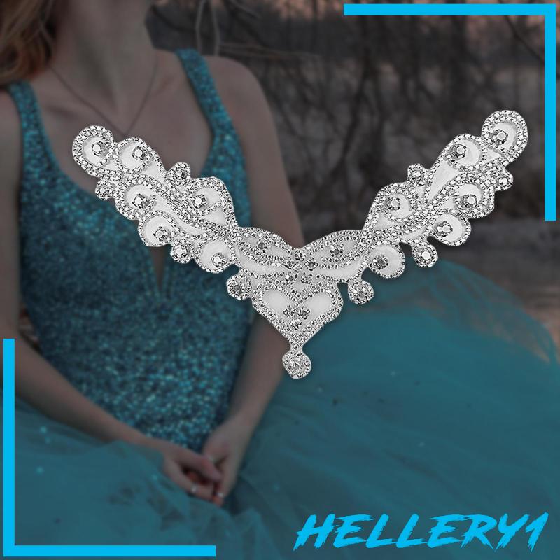 1 [Hellery1] Miếng Dán Cổ Áo Đính Kim Cương Giả Thủ Công DIY