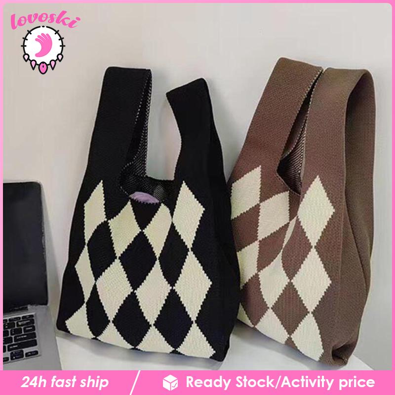 Túi Xách Đan Len Phong Cách Boho Thời Trang Cho Nữ