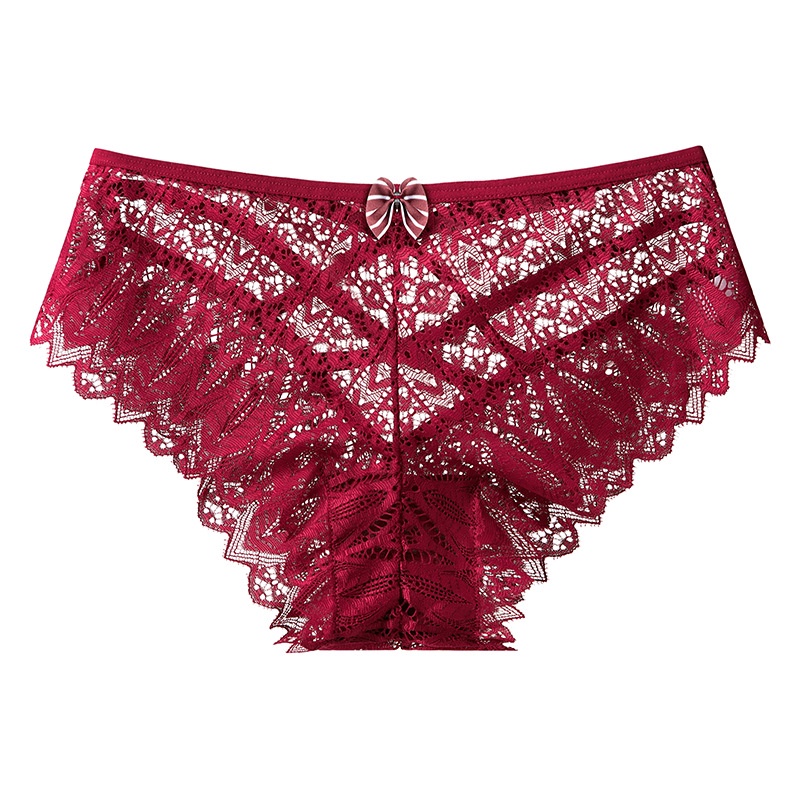 Set 1 / 4 Quần Lót Ren Không Đường May Plus Size Cho Nữ
