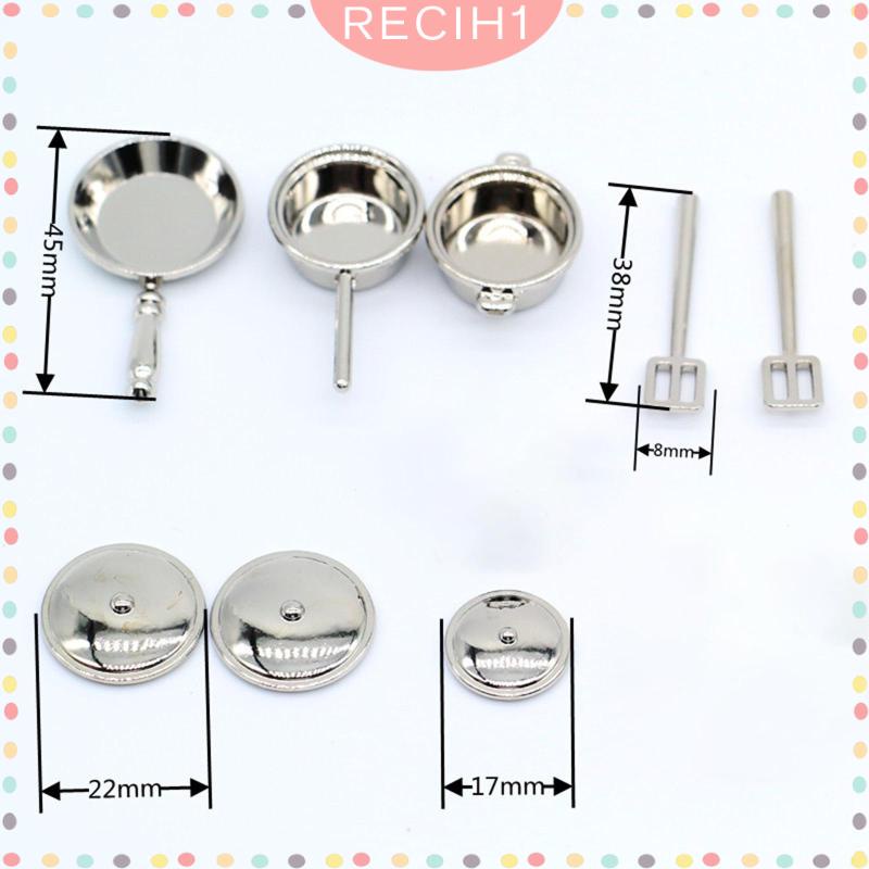 Set 4 Dụng Cụ Nấu Ăn Tỉ Lệ 1 / 12 Trang Trí Nhà Búp Bê