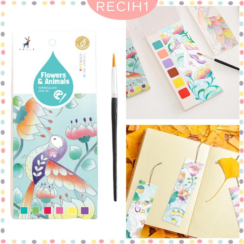 Sách Tô Màu Nước Bỏ Túi Kèm Cọ Cho Người Mới Bắt Đầu