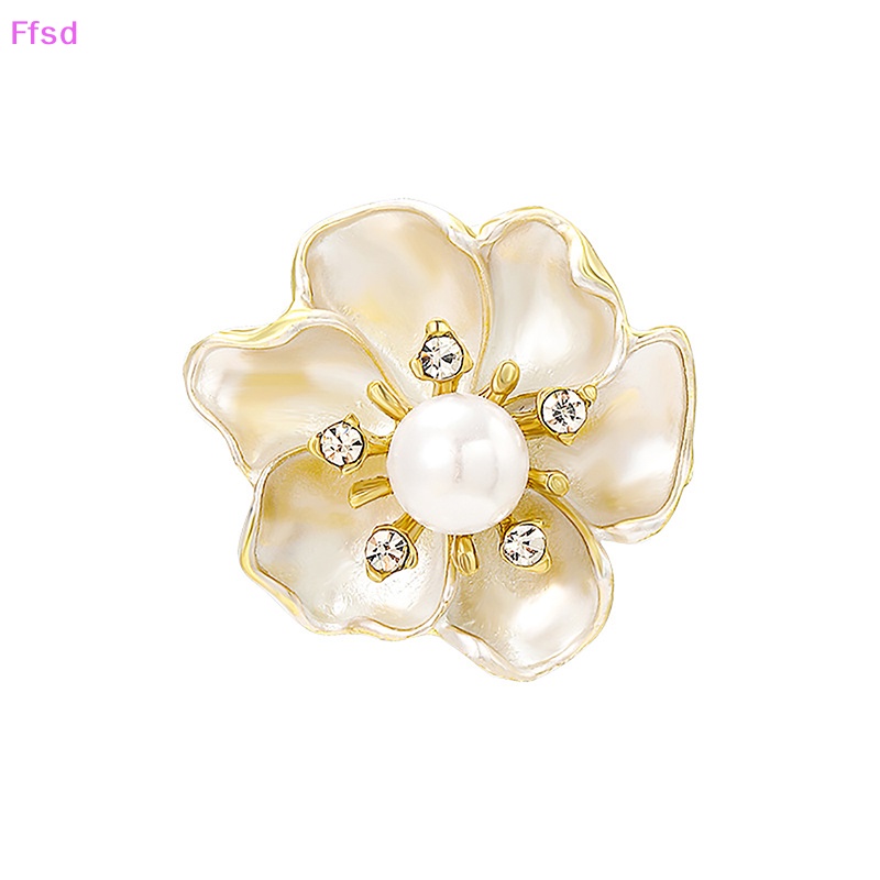 {Ffsd} Ghim Cài Áo Cardigan Hình Hoa Trà Thời Trang Vintage Nhẹ Nhàng Khí Chất Corsage * Bán Chạy