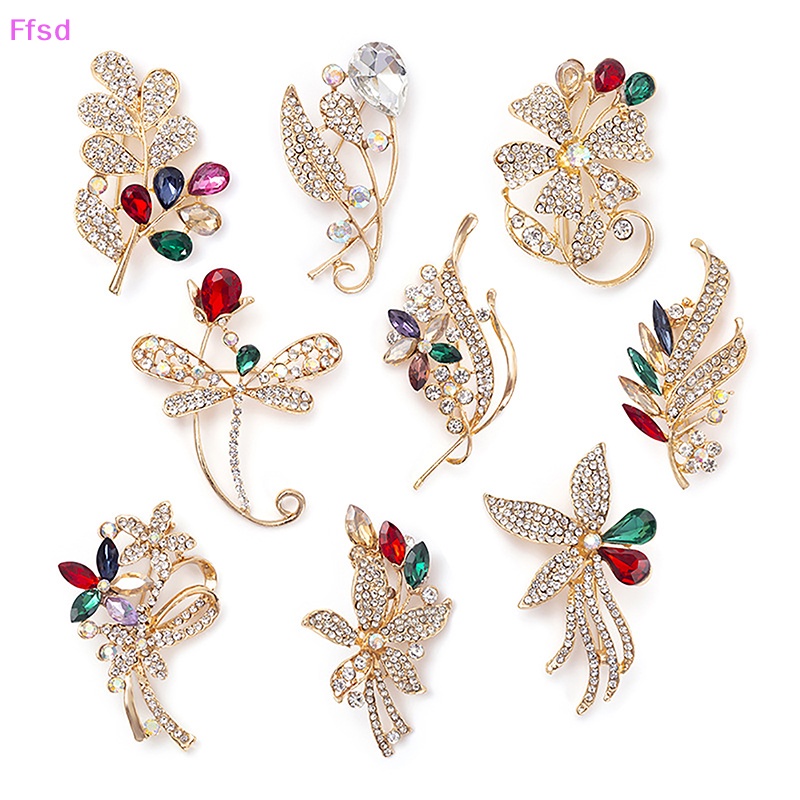 {Ffsd} Ghim Cài Khăn Choàng / Khăn Quàng Cổ Hình Hoa Đính Đá Nhiều Màu Sắc Vintage Thời Trang Dành Cho Nữ * Bán Chạy