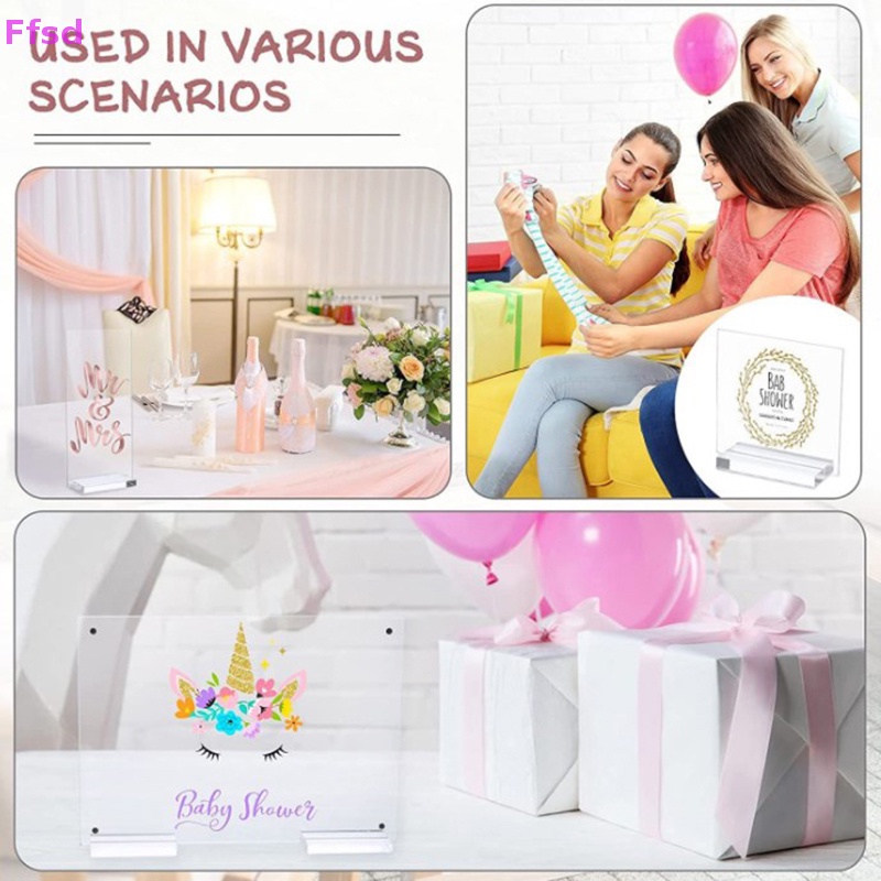 1 Giá Đỡ Trưng Bày Thẻ / Danh Thiếp Bằng Acrylic Trong Suốt Tiện Dụng Cho Văn Phòng / Menu Meeg