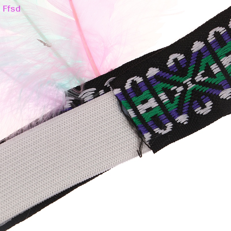 {Ffsd} Băng Đô Cài Tóc Đính Lông Vũ Nhiều Màu Sắc Thời Trang Sáng Tạo Làm Bằng Thủ Công Dành Cho Biểu Diễn