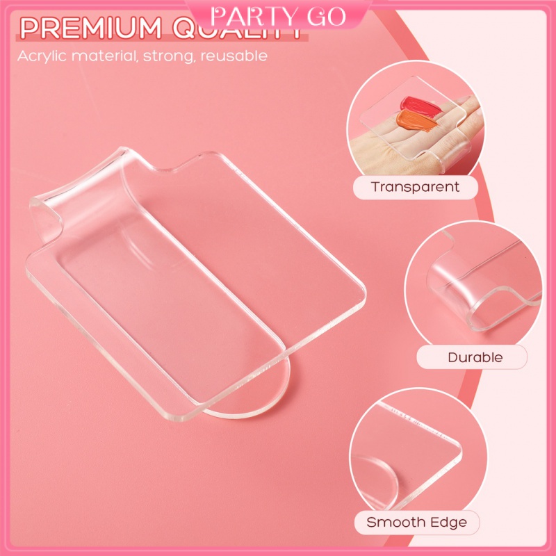 Set 3 Bảng Trộn Màu Trang Điểm Acrylic Trong Suốt Chuyên Nghiệp