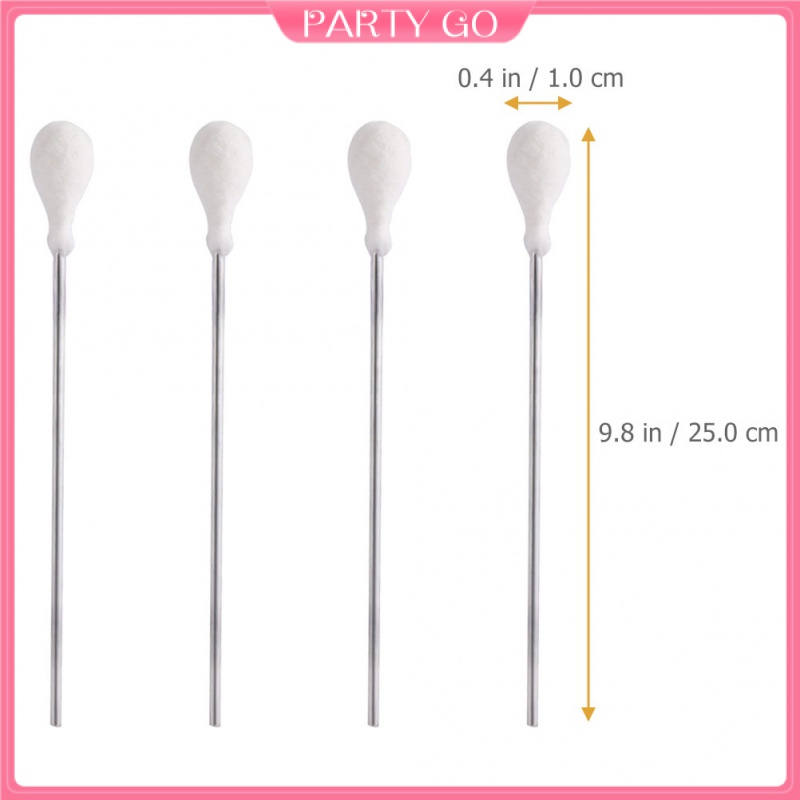 Set 4 Tăm Bông Cotton Chuyên Dụng Cho Salon Làm Tóc