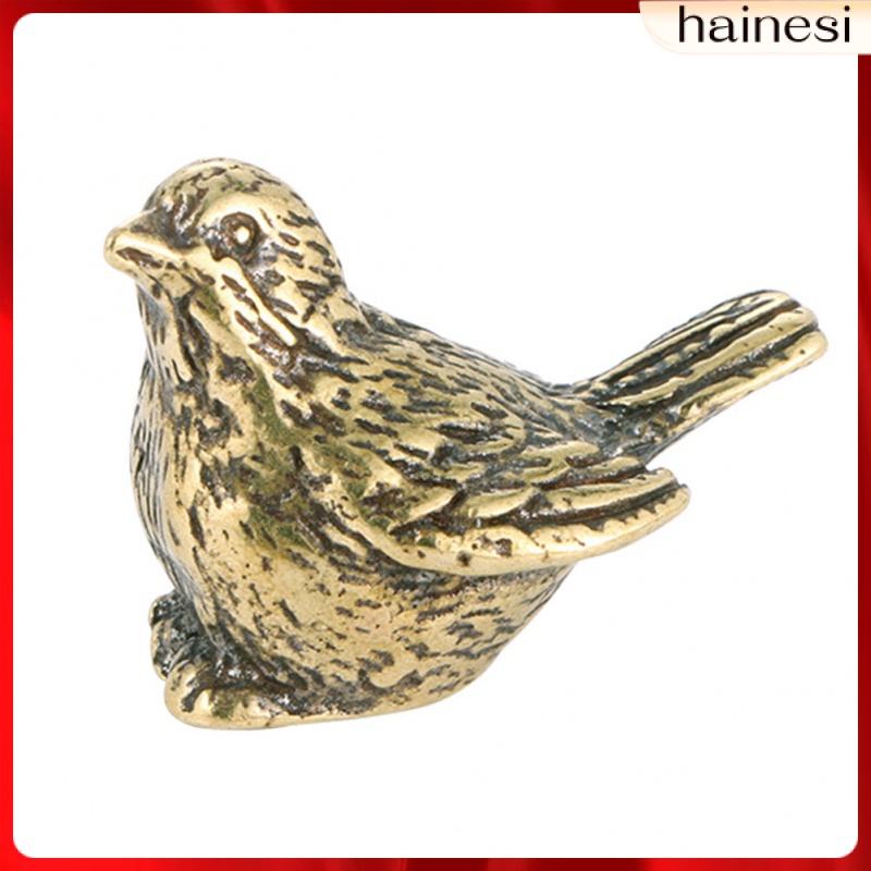 Mô Hình Chim Sẻ Vàng Bằng Đồng Thau Phong Cách Vintage Trang Trí Sân Vườn