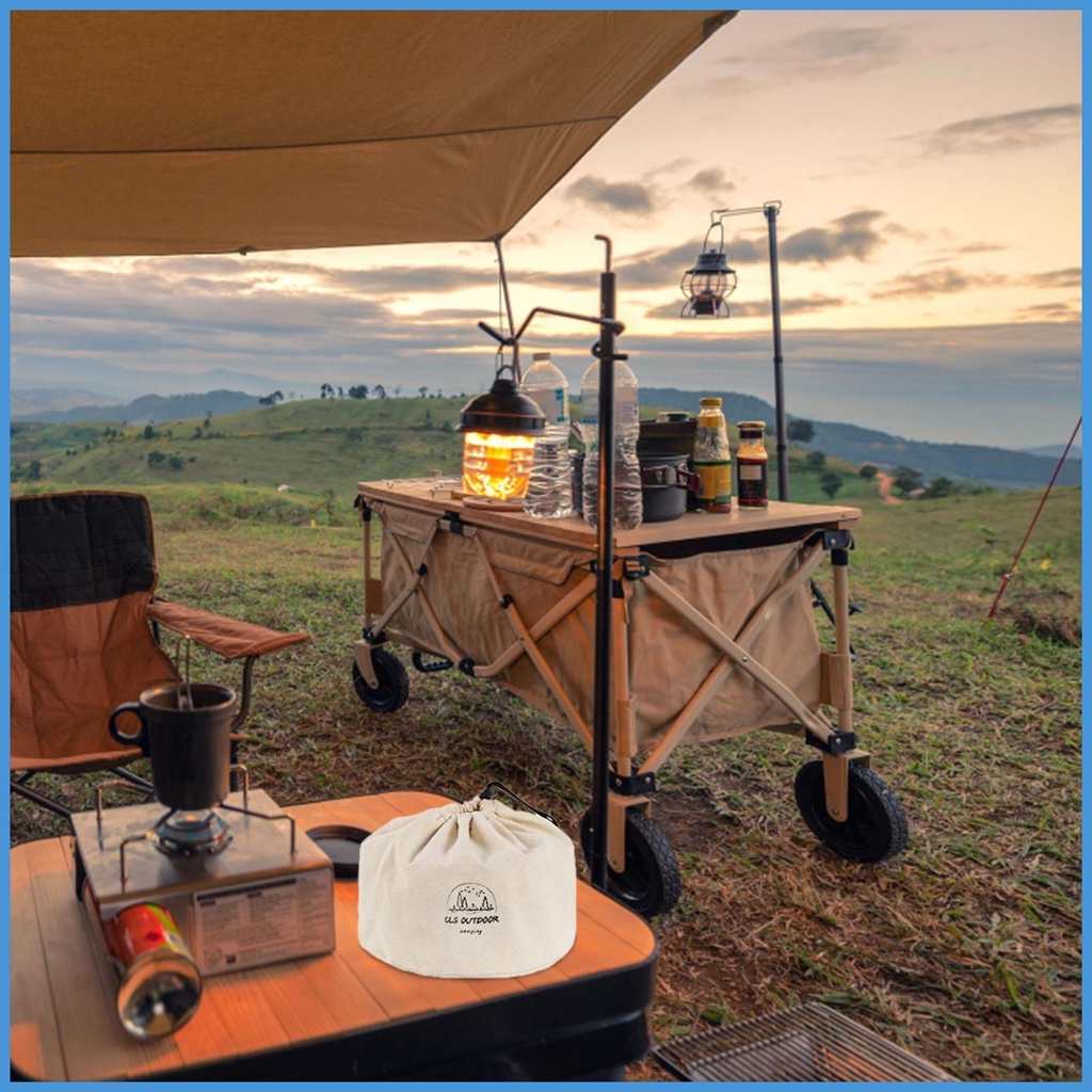 Bộ 4 Dụng Cụ Nấu Ăn Không Dính Bằng Thép Không Gỉ Tiện Dụng Mang Theo Du Lịch Cắm Trại