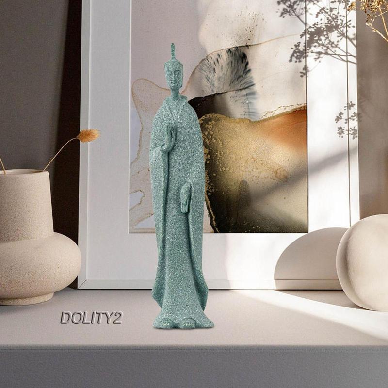 [Dolity2] Tượng Phật Bằng Nhựa Resin Điêu Khắc Trang Trí Bể Cá / Phòng Yoga