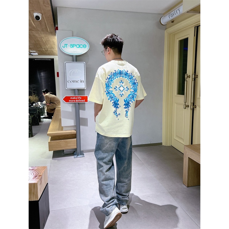 Áo Thun Ngắn Tay In Họa Tiết Chrome Hearts Thời Trang Chất Lượng Dành Cho Nam Và Nữ