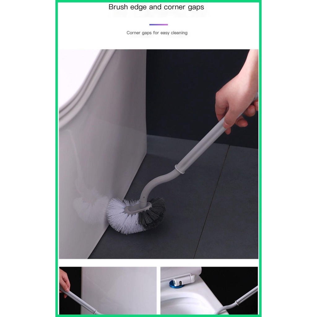Bàn Chải Vệ Sinh Toilet Cán Dài Lông Mềm Tiết Kiệm Không Gian