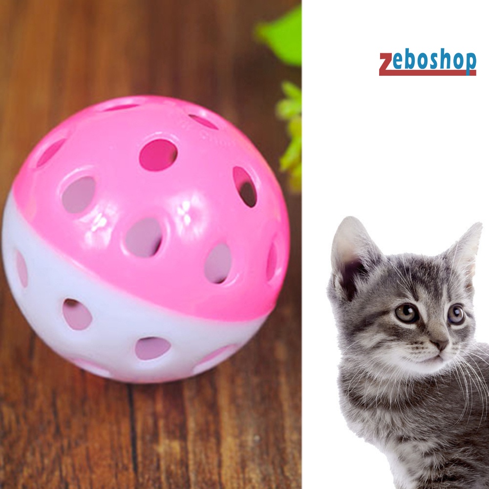 Đồ Chơi Bóng Nhựa Tròn Có Chuông Vui Nhộn Dành Cho Mèo Cưng