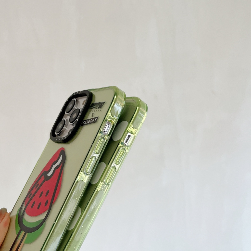 Ốp Điện Thoại Acrylic Cứng Trang Trí Kim Tuyến Hình Kem / Quái Vật Cho iPhone 15 14 13 12 11 Pro Max Plus