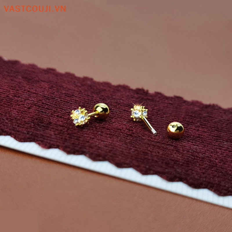 1 Đôi Khuyên Tai Nữ Đính Đá Zircon Thời Trang