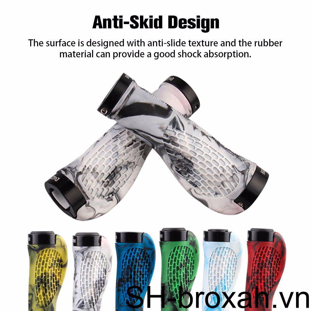 Set 2 Vỏ Bọc Tay Lái Xe Đạp Bằng Cao Su Chống Trượt Chống Sốc Thoáng Khí