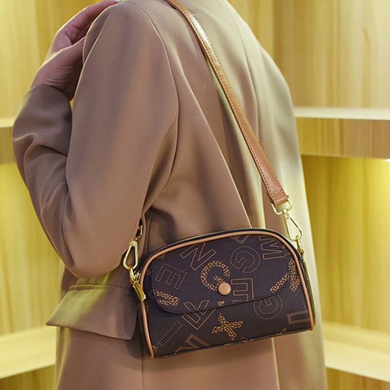 Túi Đeo Chéo mini In Họa Tiết Khối Màu Sắc Phong Cách Cổ Điển Thời Trang Cho Nữ