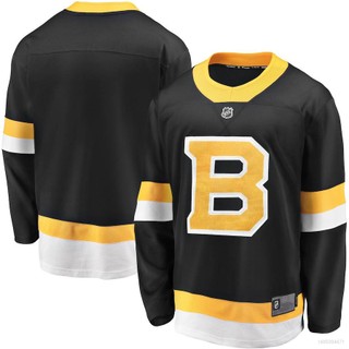 Hq1 nhl boston bruins jersey áo thun thể thao tay dài cho fan hockey jersey qh1