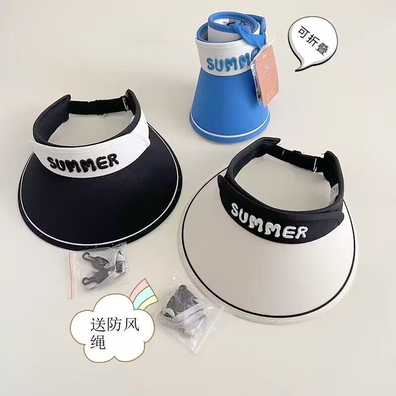 Mũ Chống Nắng Mùa Hè Vành Rộng Chống Tia Cực Tím Phong Cách Hàn Quốc Dễ Phối Đồ Cho Bé Trai Và Bé Gái