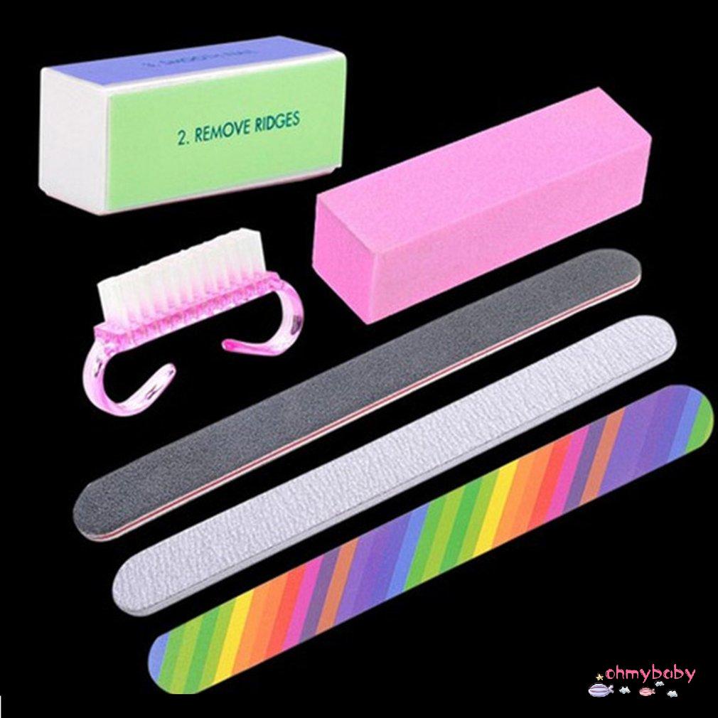 [InStock] Bộ 6 Dụng Cụ Làm Móng Tay Sáng Bóng Đệm Dũa Bàn Chải Bền ĐỆM PHỒNG Nhám Chà Gel dụng Đánh [Z/16]