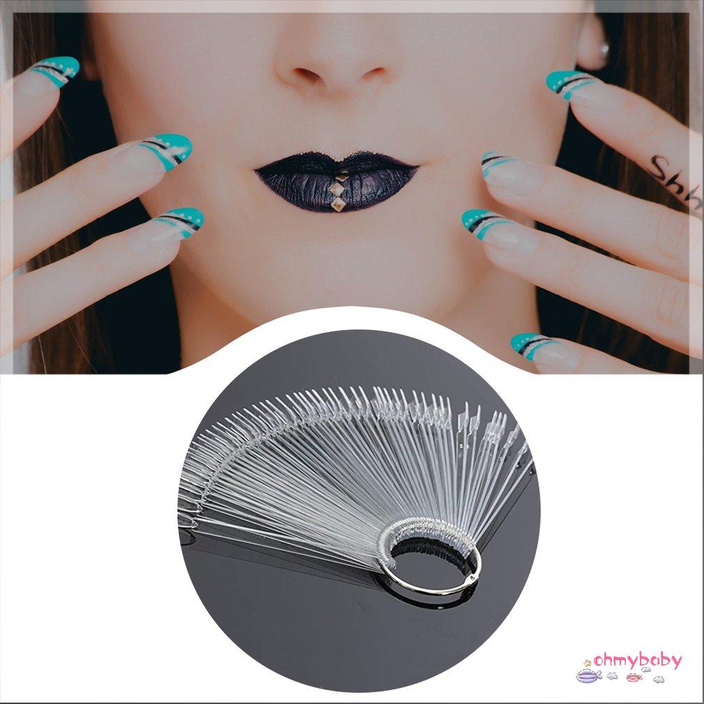 [InStock] Da trong suốt Sơn móng tay Hiển thị mô hình Hình quạt Thực hành sơn Bảng hiển [Z/15]