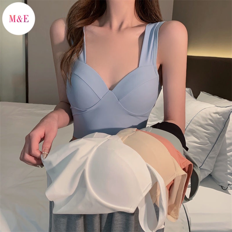 M &amp; E Áo Lót Dạng Ống Bằng Lụa Băng Nâng Ngực Không Dây Chống Chói Mặc Bên Ngoài Thời Trang Mùa Hè 2023 Mới