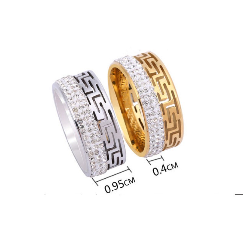 Nhẫn Thép Titan Không Gỉ 9.5mm Mẫu Mới Cho Nam Và Nữ