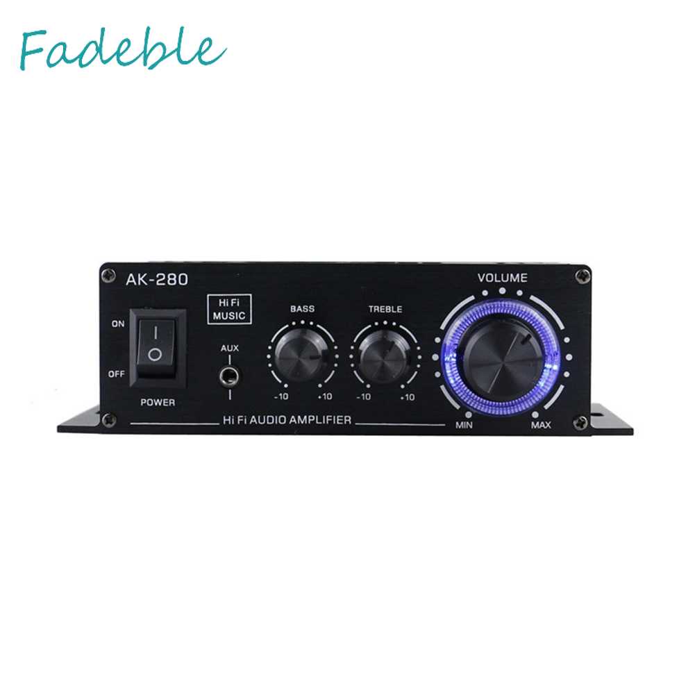 Bộ Khuếch Đại Âm Thanh Kỹ Thuật Số AK-280 40W + 40W 12V 2 Kênh Chuyên Dụng