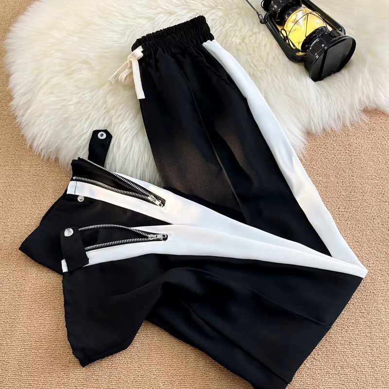 Quần Thể Thao Ống Rộng Lưng Cao Phong Cách Xuân Hè Mới Cho Nam Nữ