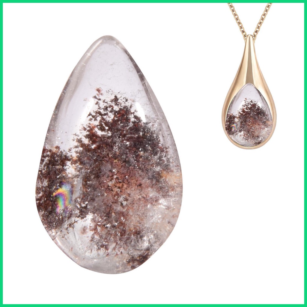 Mặt Dây Chuyền Đá Thạch Anh Ma Tự Nhiên Chữa Bệnh Trang Trí Nhà Cửa