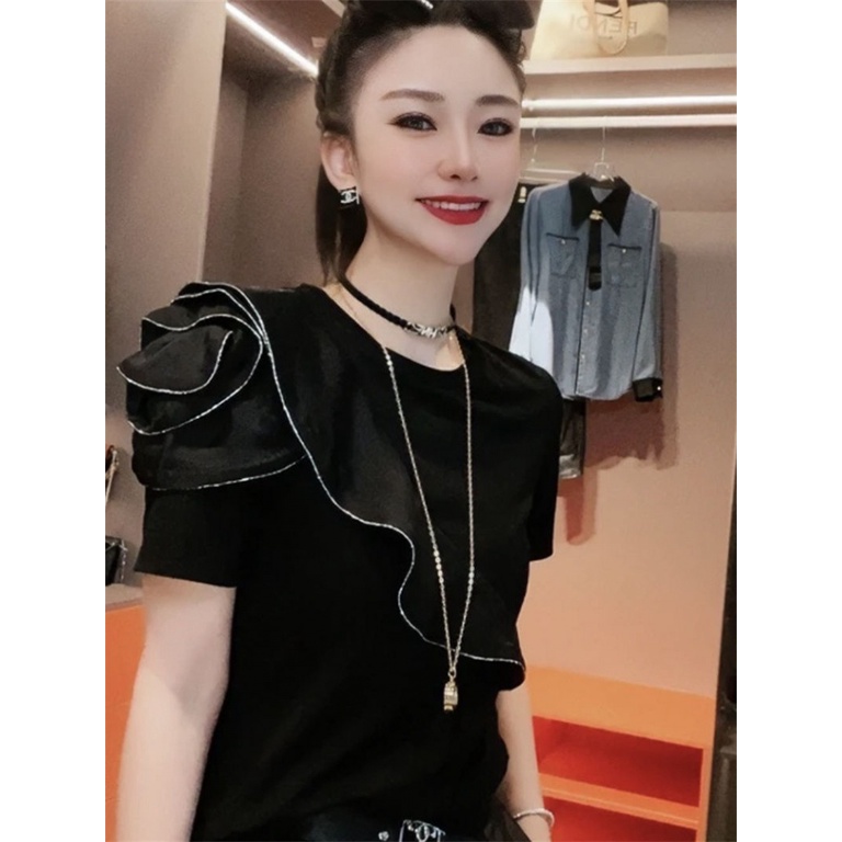 Áo Thun Tay Ngắn Chất Cotton Thiết Kế Mới Năng Động Thời Trang Dành Cho Nữ