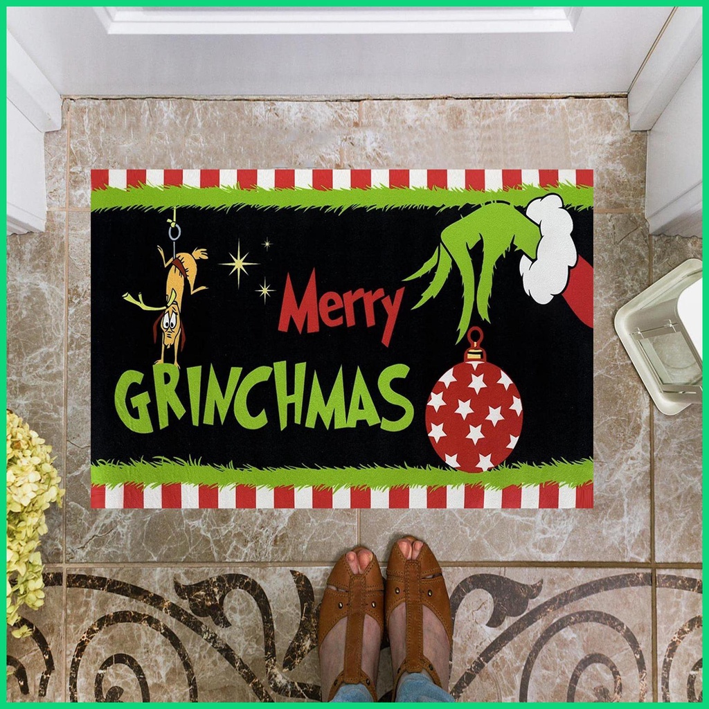 Thảm Chùi Chân Chống Trượt Họa Tiết Hoạt Hình Trang Trí Giáng Sinh