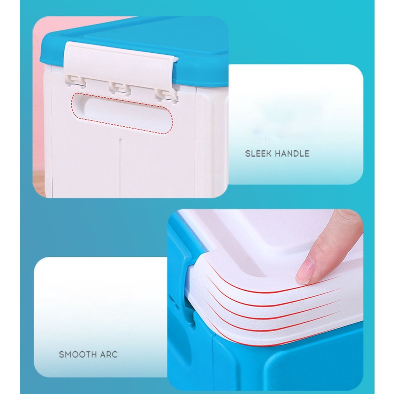 Hộp Nhựa Đựng Đồ Chơi / Quần Áo Họa Tiết Hoạt Hình Có Thể Gấp Gọn Tiện Lợi