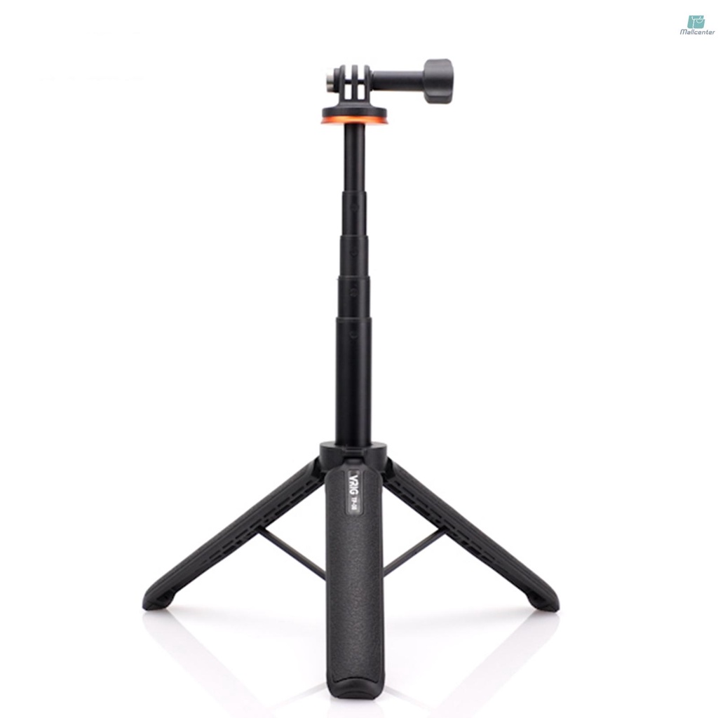 VRIG TP-08 Sports Camera Selfie Stick Tripod Stand Aluminum Alloy 51cm/20.1in Max. Height Replacement for  11/10/9 Vlog Live Streaming Selfie Video Recording