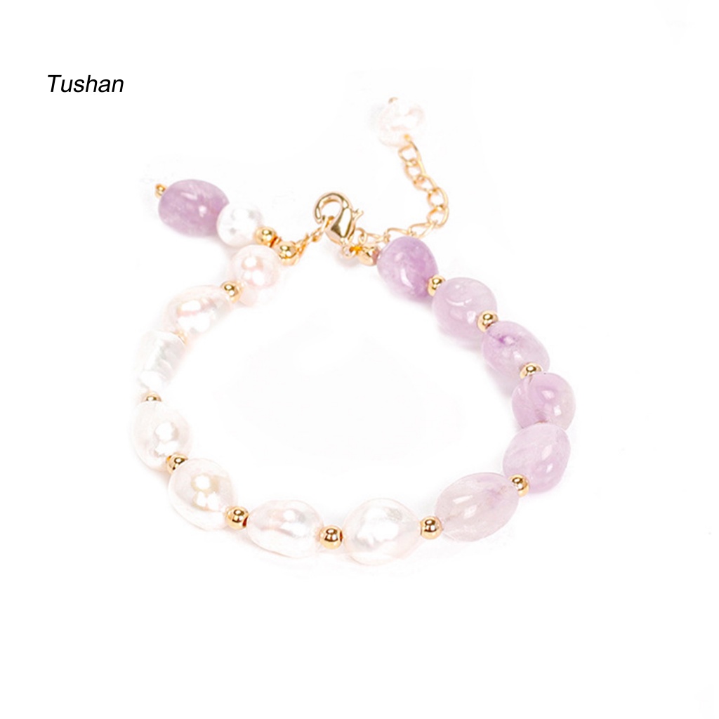 [Ts] Vòng Tay Chuỗi Hạt Ngọc Trai Nhân Tạo Có Thể Điều Chỉnh Phong Cách Hàn Quốc Cho Nữ Dự Tiệc