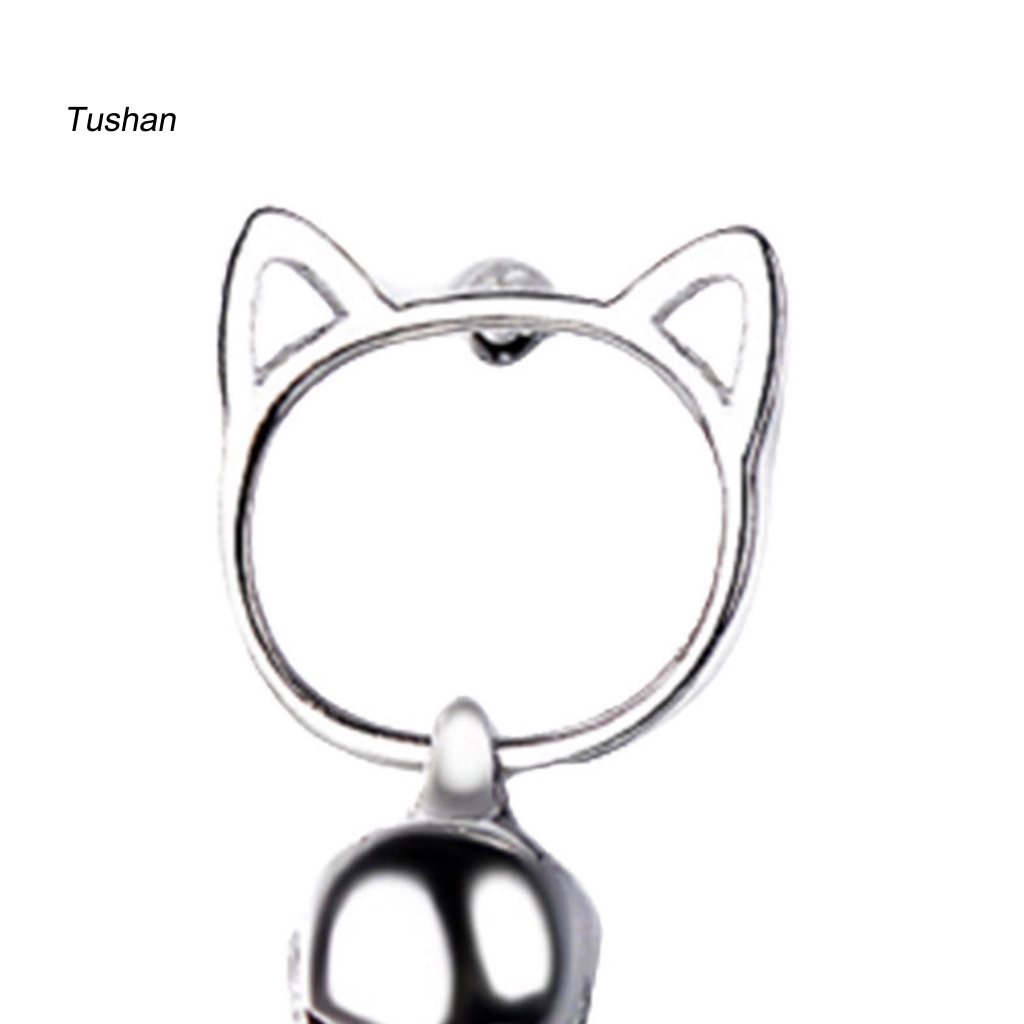 1 Đôi Khuyên Tai Hình Mèo Bằng Đồng Dễ Thương