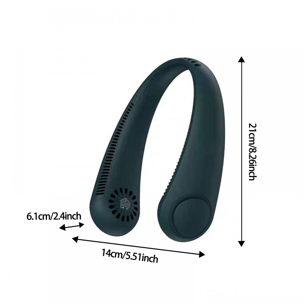 Quạt Làm Mát Mini Đeo Cổ Chạy Pin 2400mAh Mang Đi Tiện Dụng