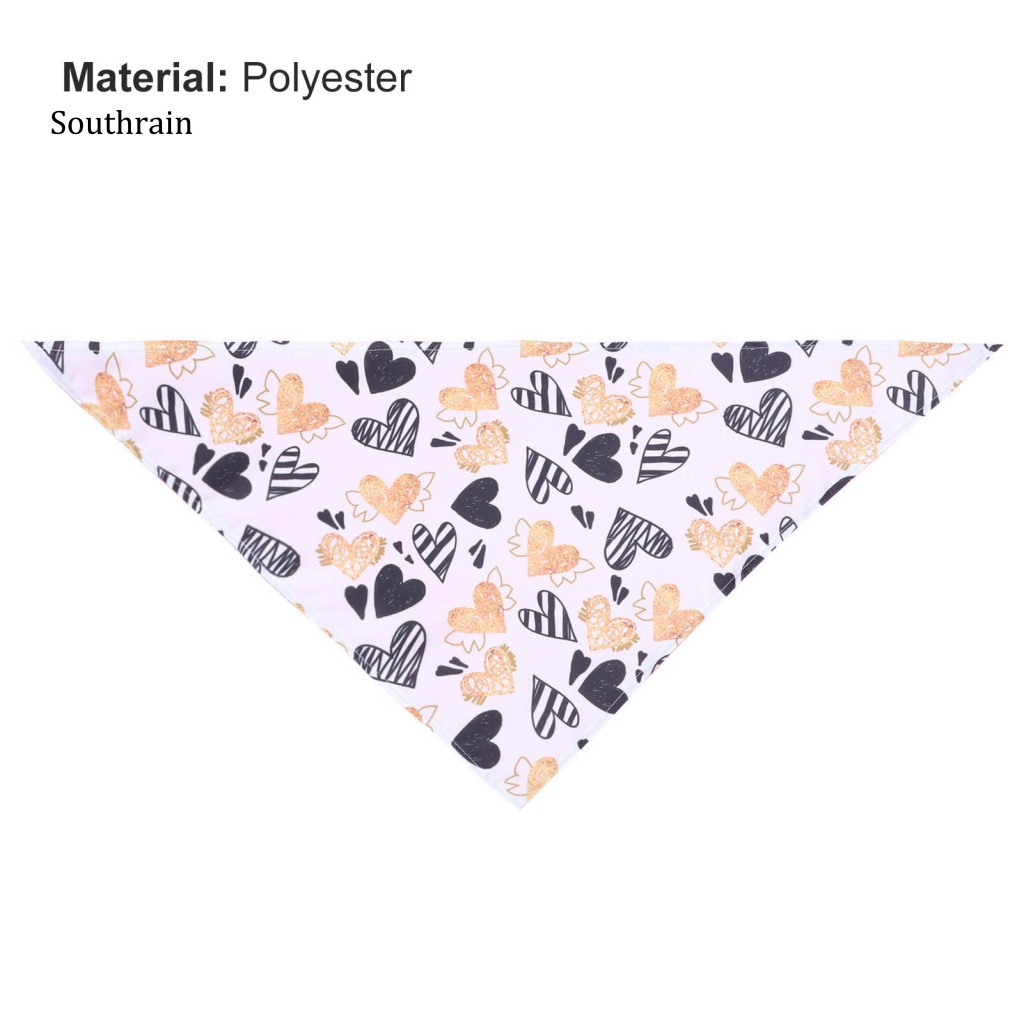 Khăn Choàng Cổ Họa Tiết Trái Tim Xinh Xắn Mềm Mại Dành Cho Cún Cưng