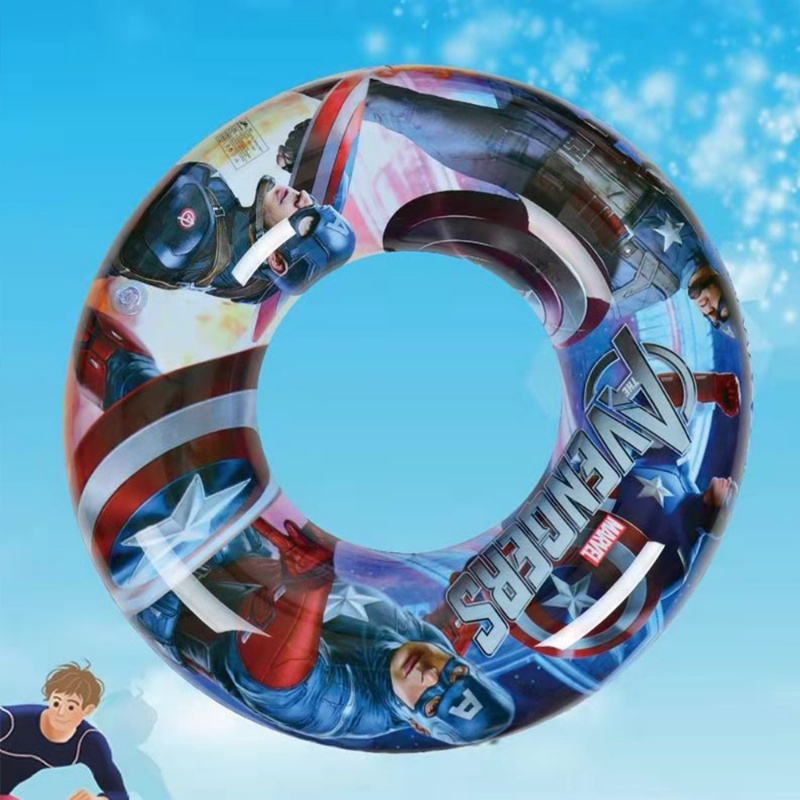 Phao Bơi Bơm Hơi Tròn Hình Spiderman / Hello Kitty / Spiderman Dễ Thương Cho Bé