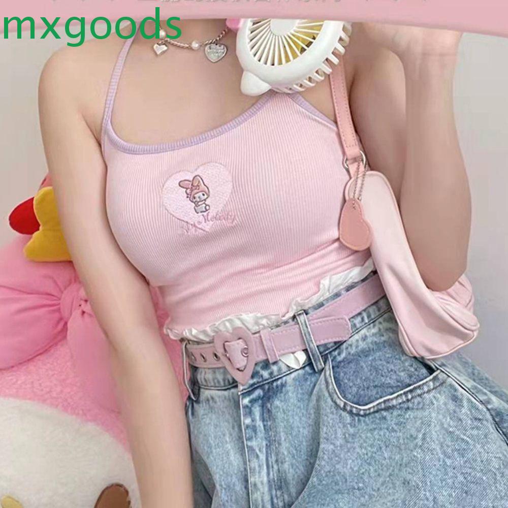 Mxgoods Kuromi Áo Croptop Hai Dây Kiểu Dáng Xinh Xắn Hợp Thời Trang Cho Nữ