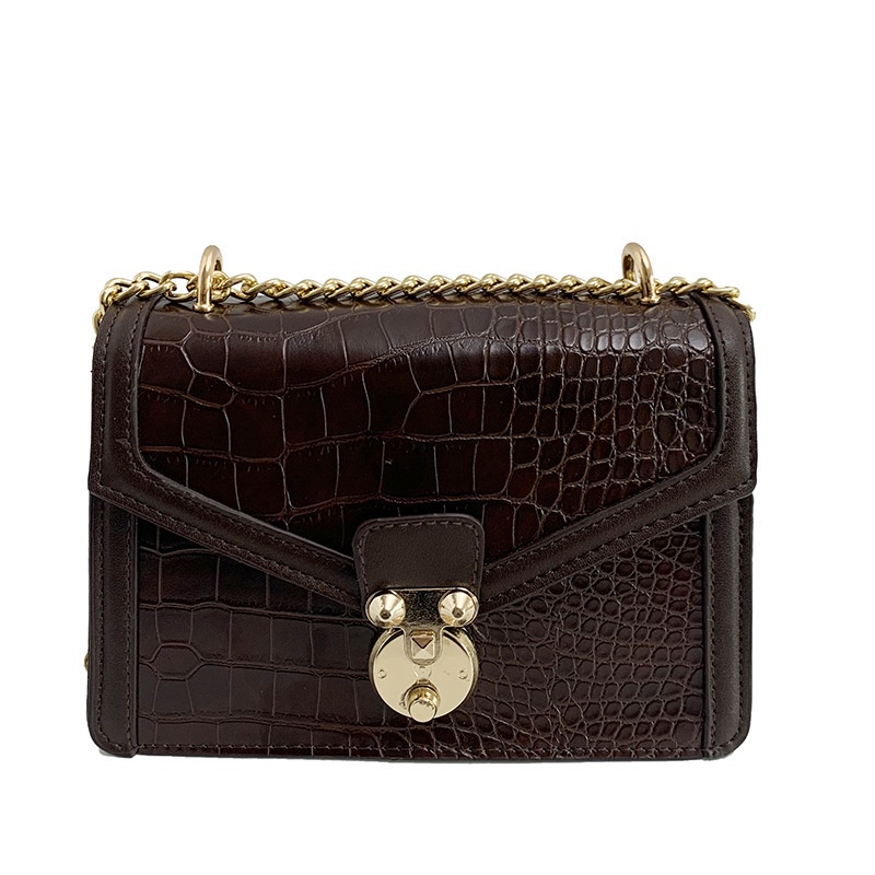 Túi Đeo Chéo Họa Tiết Da Cá Sấu Phong Cách Hàn Quốc Thời Trang Cho Nữ